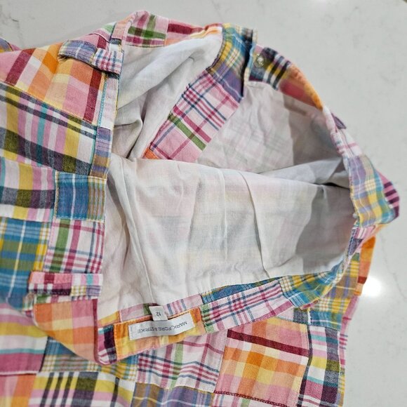 Mark Fore & Strike Capri Pants Size 12 Madras Vintage Patchwork Plaid Cotton - Picture 5 of 11